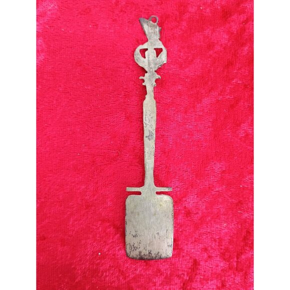 Vintage Egyptian Copper Decorative Mini Collectible Spoon With Hieroglyphic & Sy - Picture 4 of 10